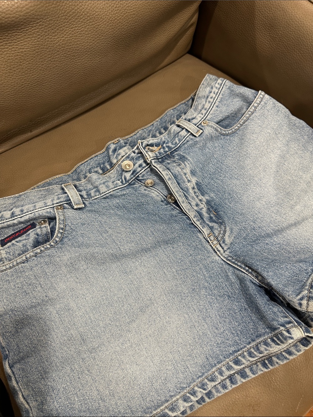DKNY Light Blue Denim Jean Shorts